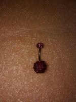 bauchnabel piercing,,mit lela kristall