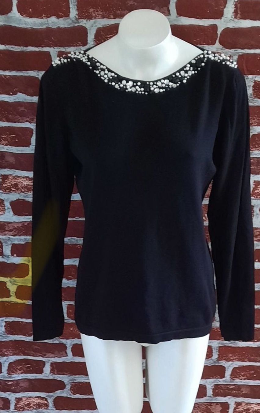 Maglioni & Felpe: Edler festlicher Pullover mit Perlenapplikation Gr. 44 – Nuovo (secondo la descrizione) da Dietlikon venduto da LiebenLebenLachen 1