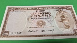 100 Escudos Timor, 1963, Banknote, Rarität, Top Zustand!
