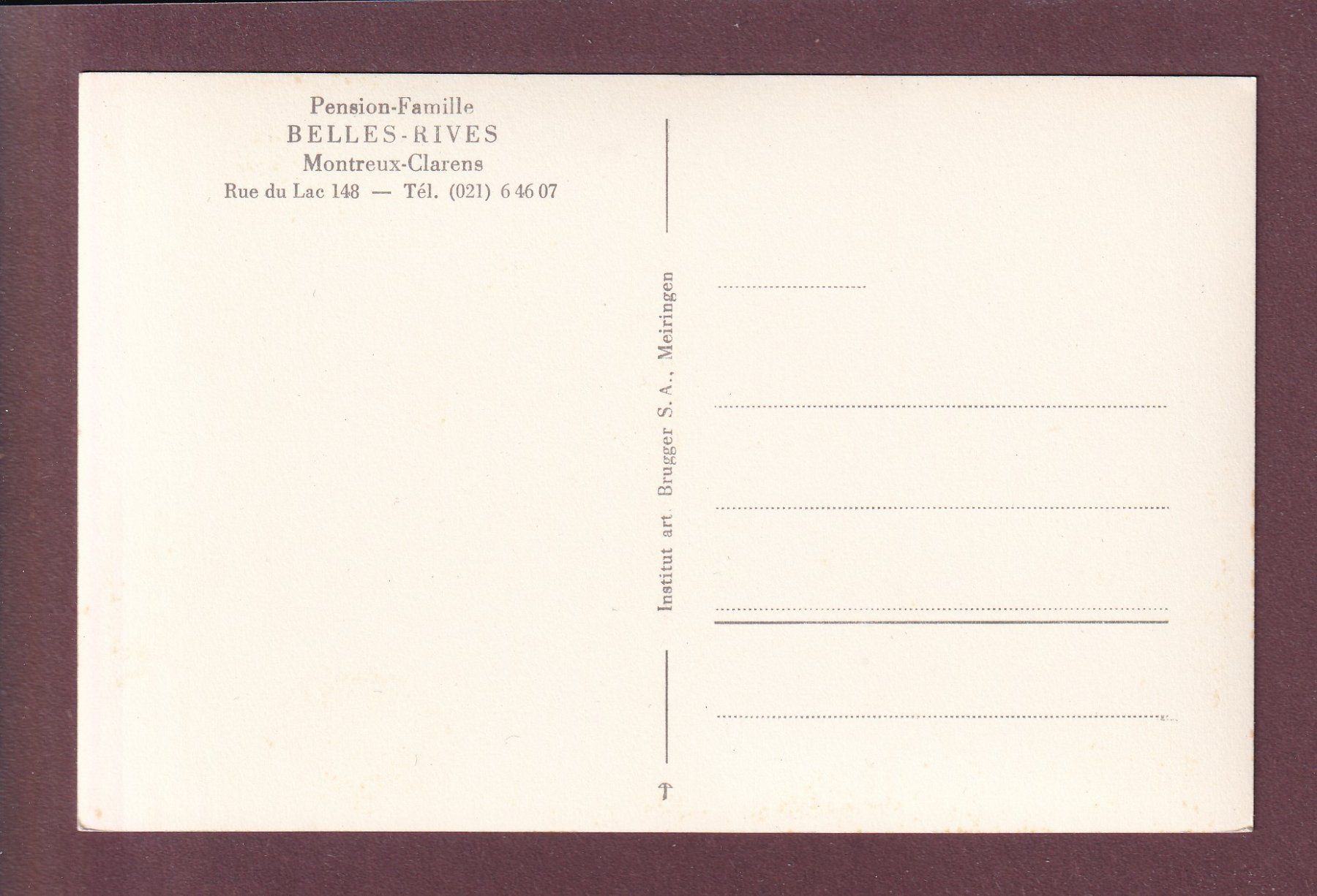 Cartoline postali: CLARENS - Villa Belle-Rives – Usato da Pully venduto da nicecards 1