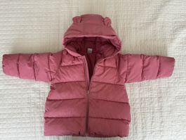 Giubbotto invernale bambina rosa caldo con cappuccio