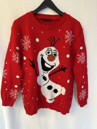 Roter Olaf Weihnachts Winter pullover Gr. M