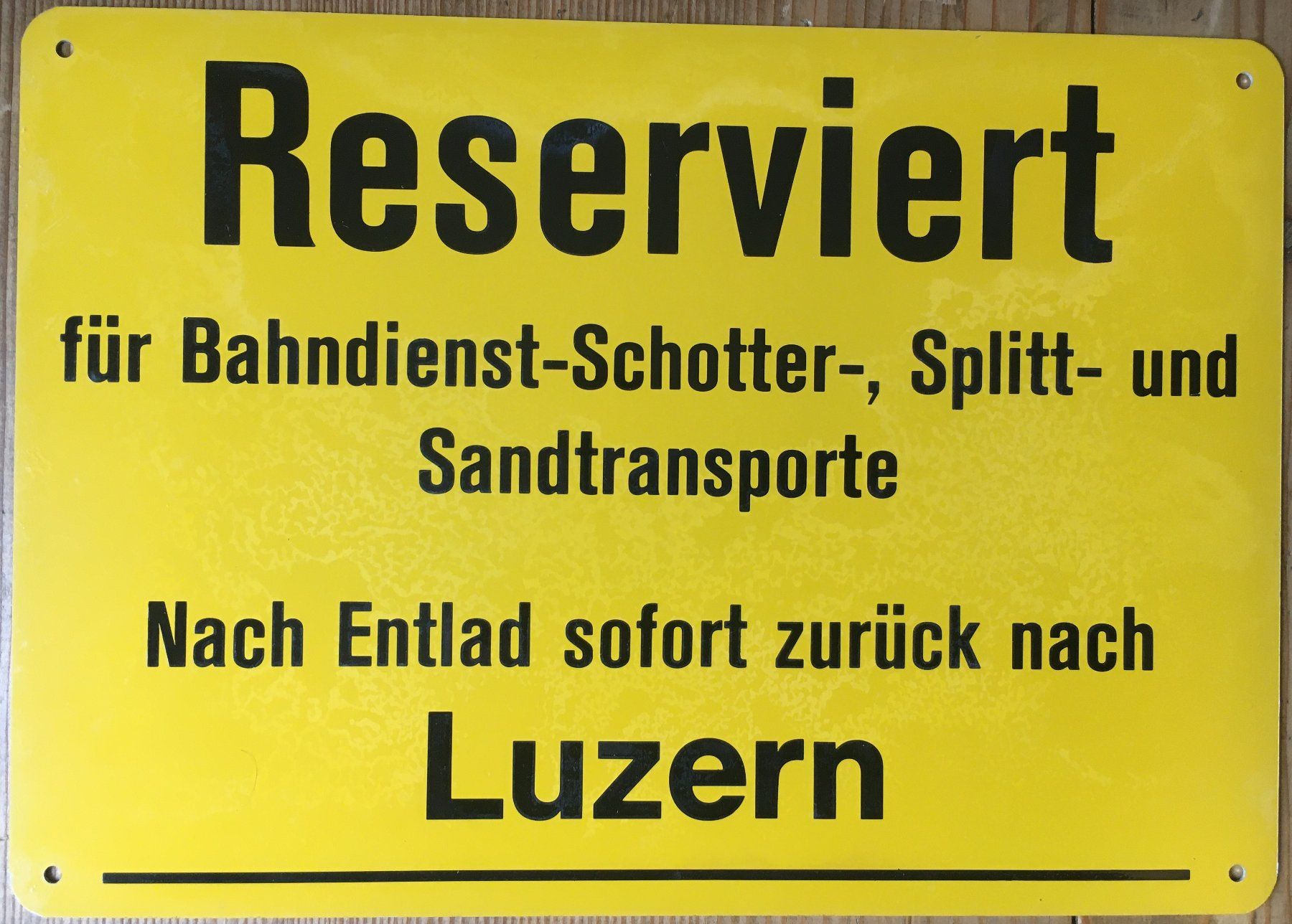 SBB/CFF/FFS Insegne: Sbb Schild Luzern – Usato da Luzern venduto da Solanor13