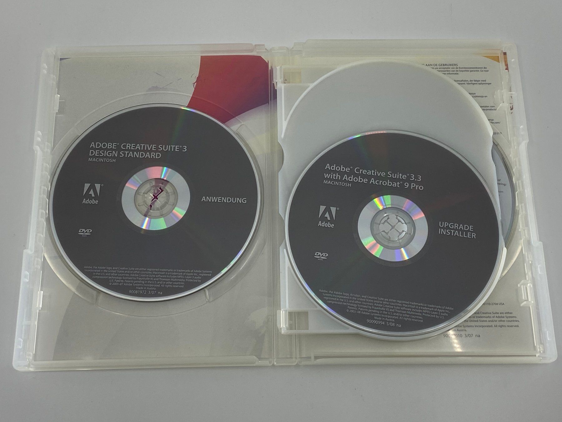 Adobe Software: Adobe Creative Suite 3 Design Standard - MAC - UpGrade DVDs – Gebraucht aus Langwiesen von Restposten-24 2
