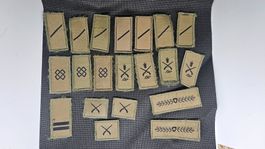 Badge grades / incorporation velcro armée suisse