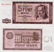 ALLEMAGNE DE L'EST 5 DM 1964 (UNC) RDA