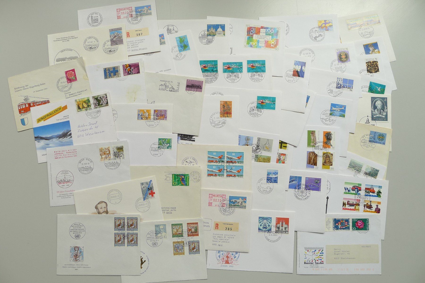 Alle Briefmarken: 1975-1997, BRIEFPOSTEN: Sammlernachlass mit ca. 380 Belegen – Gebraucht aus Sursee von Luzernerraute 2