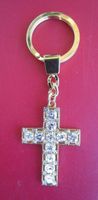 Schlüsselanhänger Kreuz mit Steinen