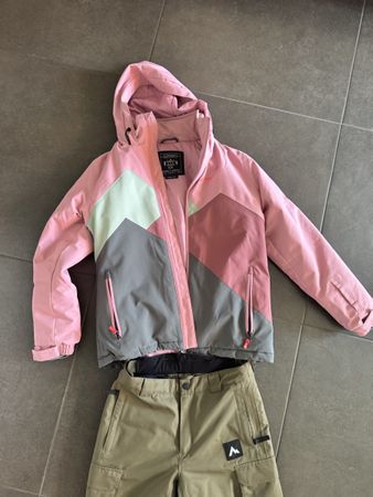 Skianzug Kinder pink/grau/grün Grösse 164