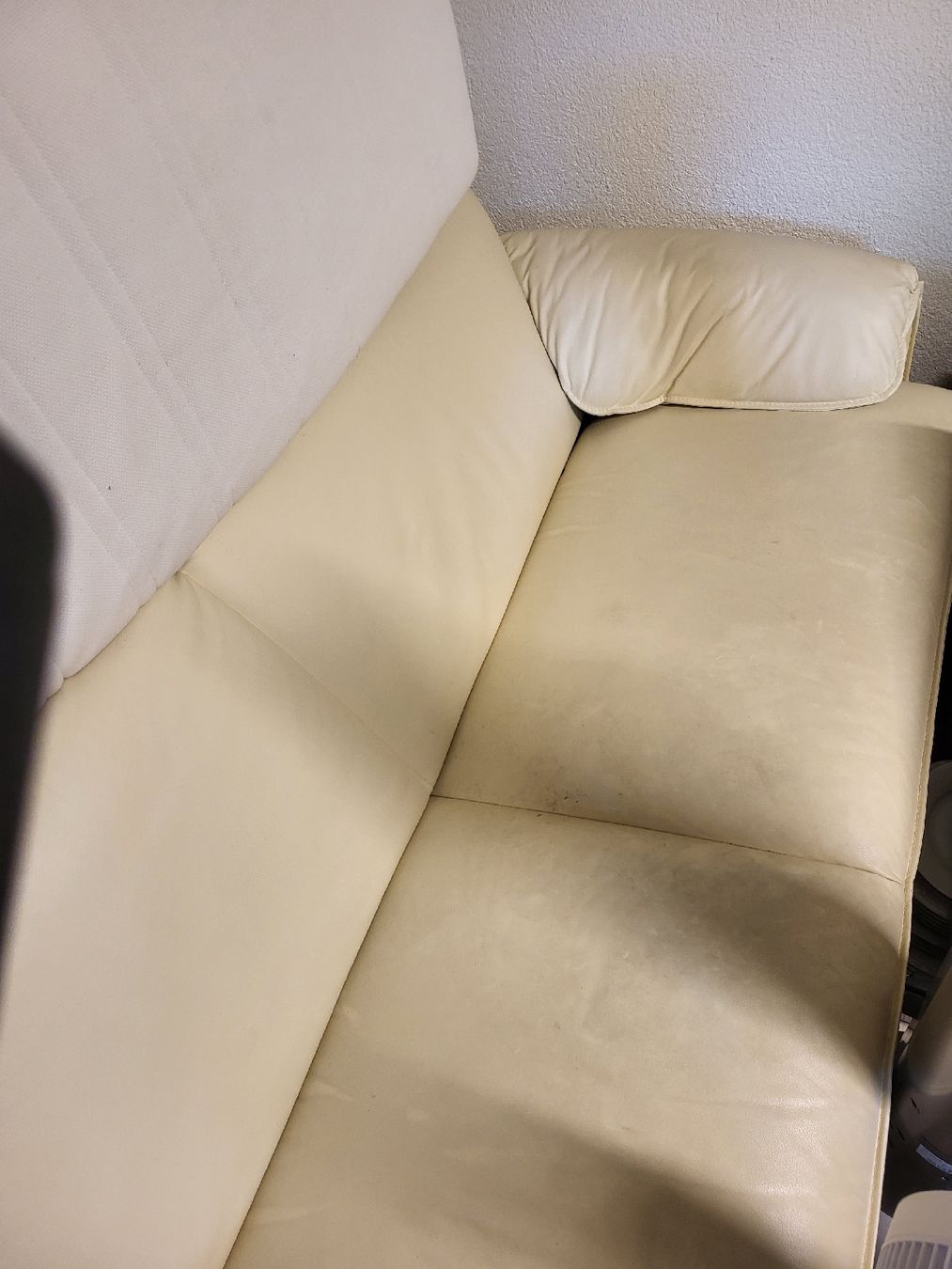 Divani: Leder-Sofa, creme-weiss – Usato da Zürich venduto da weibelfamily 1