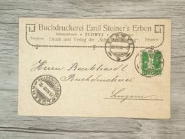 TR56 Carte Postale + Timbre Suisse 1909