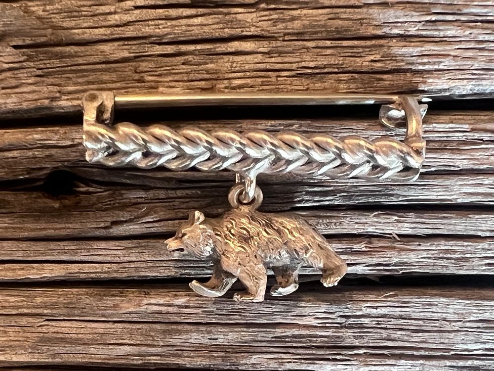 KX Anhänger Bär Krafttier Der Indianer 925 Sterling Silber