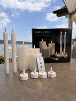 LED Wachskerzen 2M2 Nordic 9er Set mit Fernbedienung neu