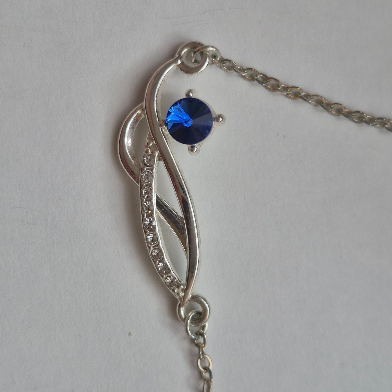 Catenine: collier argenté avec pierre bleue – Usato da Villars-sur-Glâne venduto da dia_2q2l 1