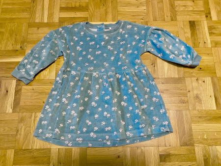Herziges weiches Kleid 92 a Baumwoll Plüschstoff Pilz Muster