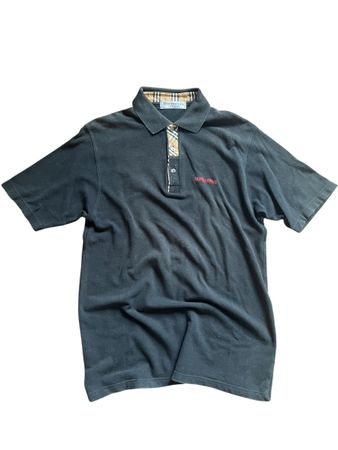 Polo Burberrys noir 100% coton taille XL Made in England