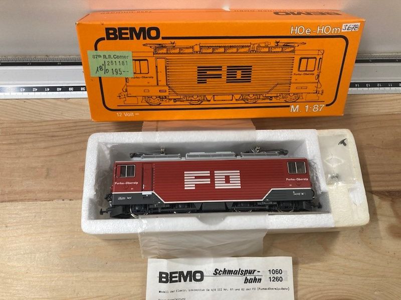 Locomotive BEMO TT 1/120 Ge 4/4 N°81 Furka-Oberalp (suisse, Analogique, CC)