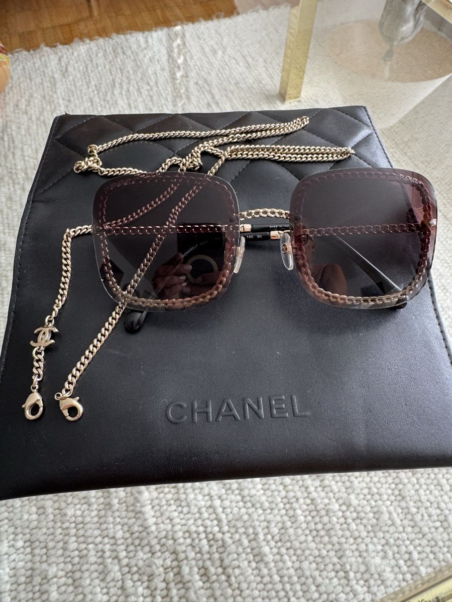 Chanel Occhiali & Lenti: CHANEL Sonnenbrille mit Kette – Nuovo (secondo la descrizione) da Steinhausen venduto da Mimirose114 2