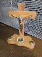 Kruzifix mit Korpus INRI Holz Metall 32cm