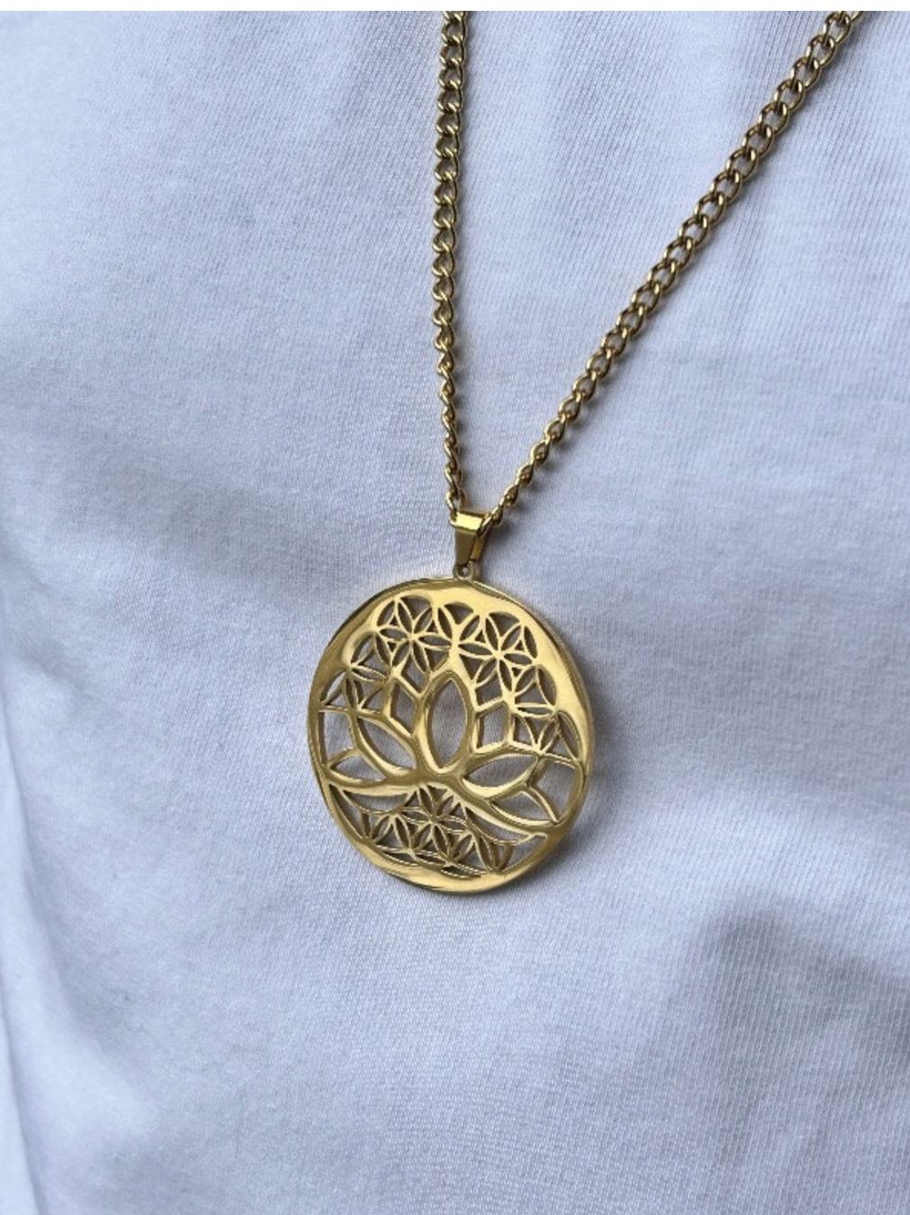 Ketten: Kette Lebensblume LOTUS vergoldet – Neu (gemäss Beschreibung) aus Dittingen von Bijoubelle