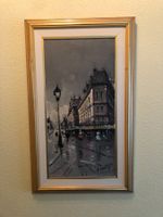 Paris Öl auf Leinen in gold Rahmen (Arnes)