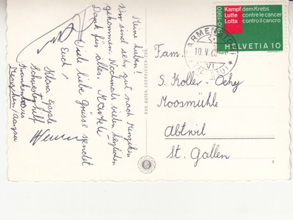 Cartoline postali: Reinach 1960 – Usato da Bürglen TG venduto da StampGraf 1