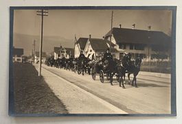 Biel-Bienne Rosius, Pferdekutsche, Trauerzug, Fotokarte~1920
