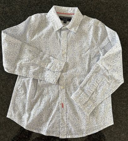 Kinderhemd Smart with Style weiss blau Grösse 116 gebraucht
