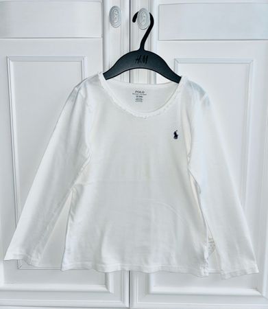 Ralph Lauren girls ruffle shirt t shirt blouse 6x 6-7 Y NEW