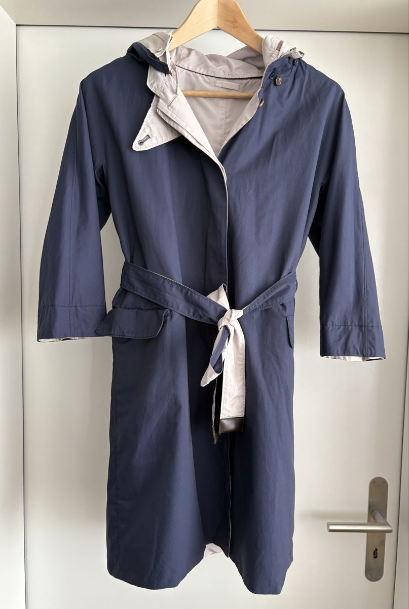 Cappotti: S MaxMara Reversible Raincoat - Grey & Navy - Size M – Usato da Zürich venduto da ron_t88f 6