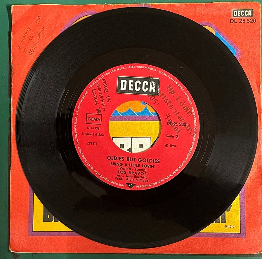 Dischi in vinile: Single: LOS BRAVOS - Black Is Black – Usato da Frenkendorf venduto da Yard-Sale-2000
