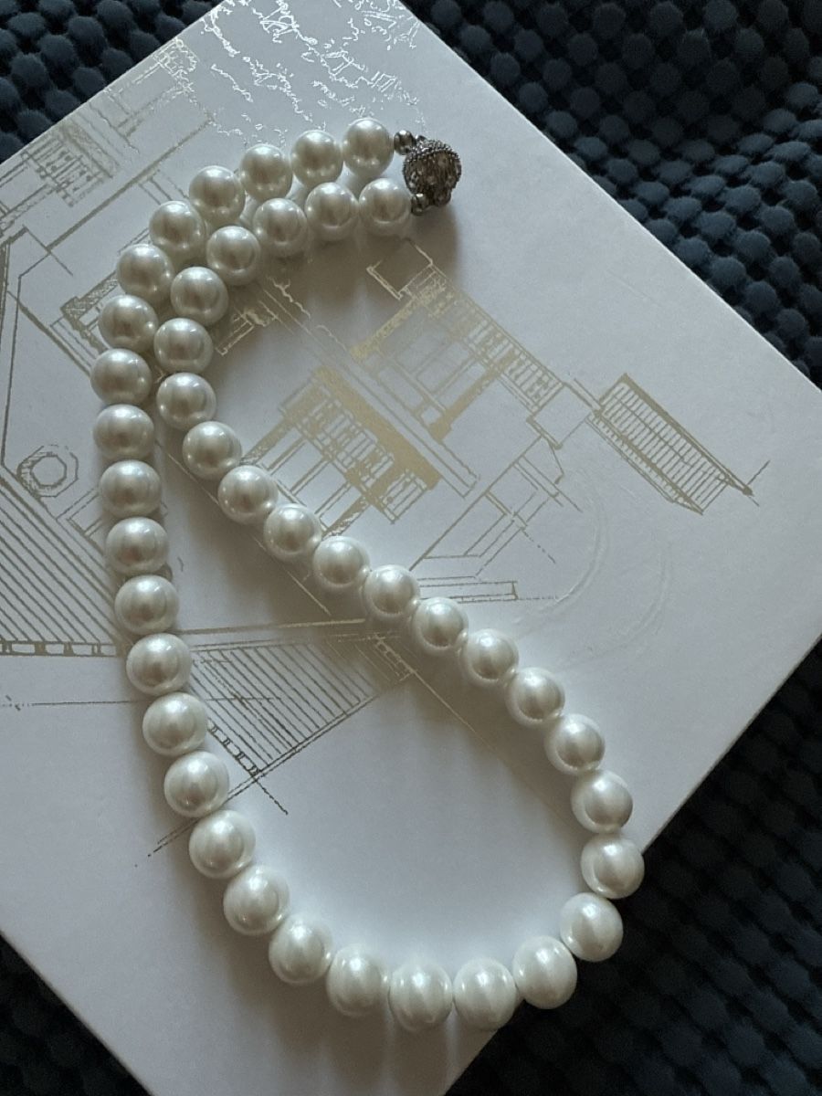 Sonstiger Schmuck: Halskette Perlen / Stahl  – Neu (gemäss Beschreibung) aus Winkel von Olirickli05 2