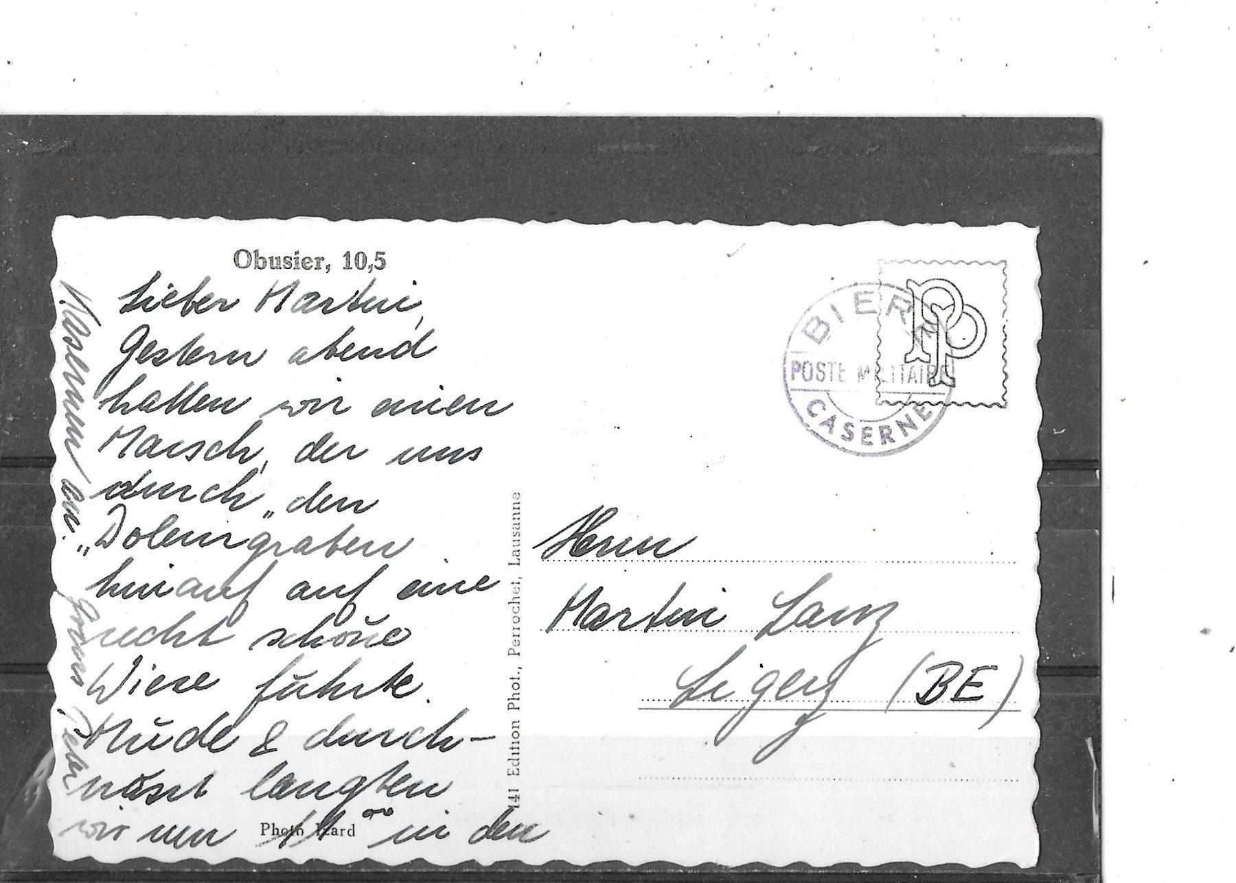 Cartoline postali: Ansichtskarte Militär Obusier 10.5cm – Usato da Schocherswil venduto da Wilare 1