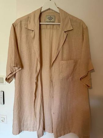 Chemise Portuguese Flannel  100 % lin  Beige clair  XL