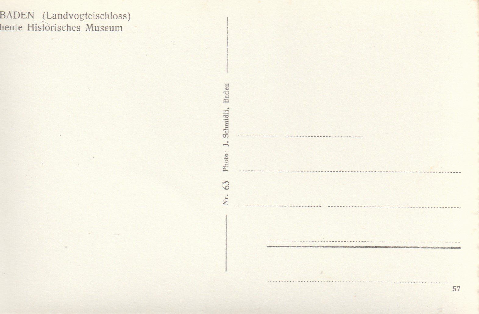 Cartoline postali: Ansichtskarte-Badem-Landvogteischloss – Usato da uttwil venduto da Koehlerfred 1
