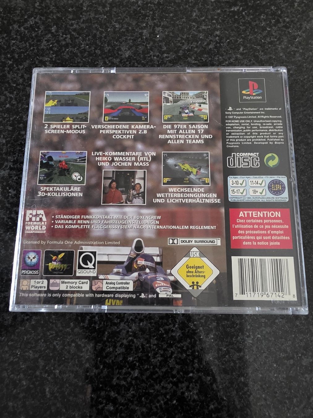 Jeux: Formel 1 97 PS1 – D'occasion à Chavornay par Crash37 1
