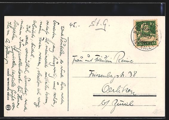 Cartoline postali: AK Furth, Ortsansicht mit Brunnadern – Usato da Berlin venduto da bartko-reher 1