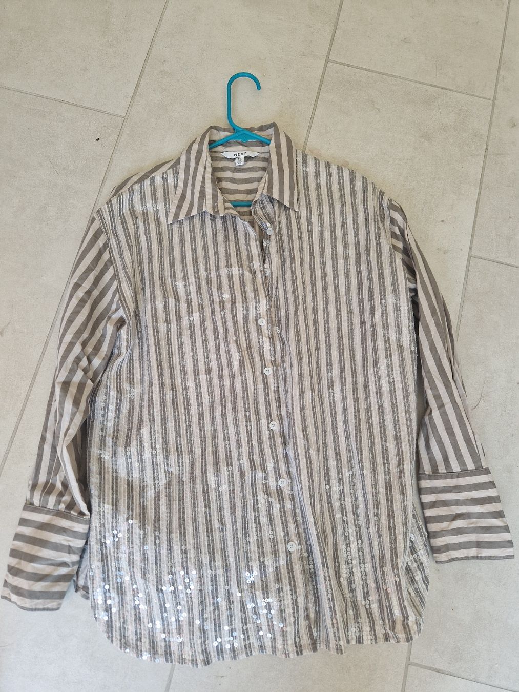 Next Camicette: Bluse, Gr. 38 "next", Hemd, Pailletten, gross geschnitten – Usato da Arlesheim venduto da Vera6 3