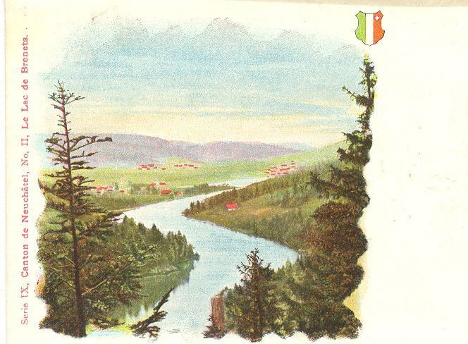 Cartoline postali: Neuchâtel - Litho mit Apotheker Hinweis+ c1905 – Usato da Emmenbrücke venduto da teestube