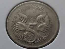 AUSTRALIA  5  Cents  1975