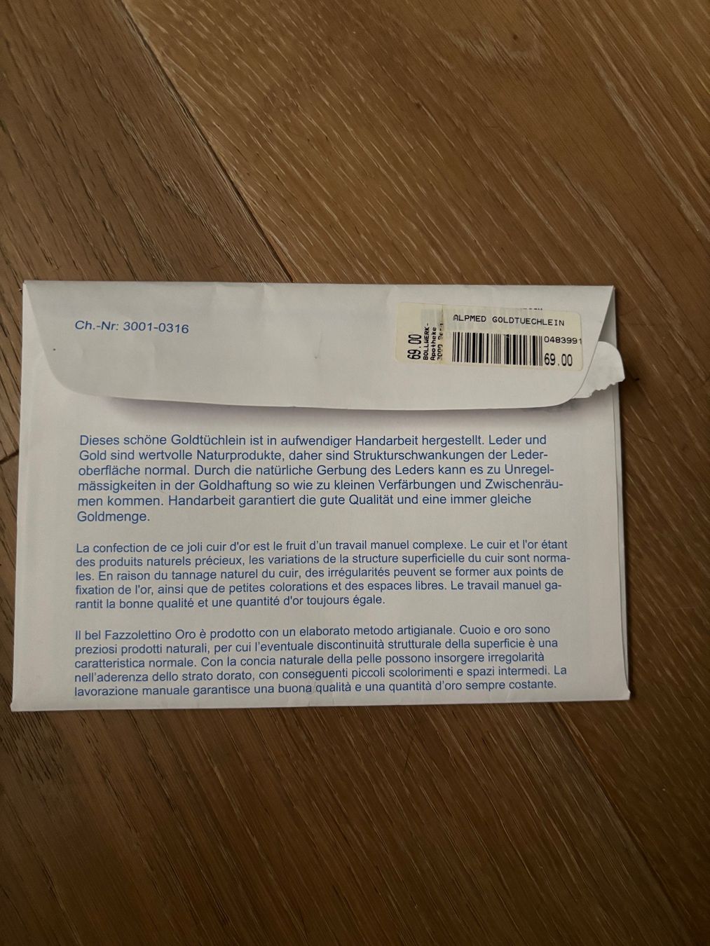 Appareils médicaux: Goldtuechlein 22 Karat – Neuf (Voir description) à Regensdorf par nin_9d8s 1