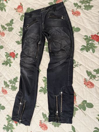 Gothic Jeans Avama schwarz Reissverschlüsse Grösse 38 🦇🖤