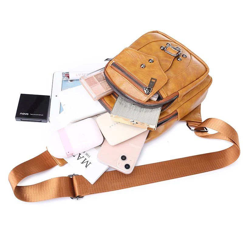 Borse: Multifunktionale Umhängetasche Retro aus PU-Leder – Nuovo e nell'imballaggio originale da Lausanne venduto da FASHION-WORLD-SHOP 9