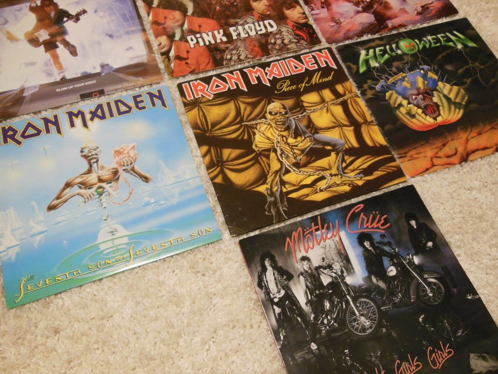 7 Stück Platten - AC/DC, Pink Floyd, Helloween, etc. | Kaufen auf Ricardo
