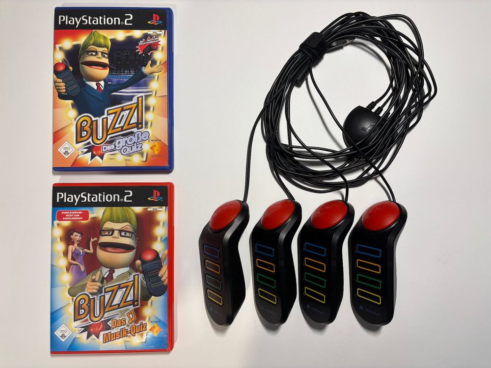 PS2 - 4 Buzzer und 2 Buzz Spiele (Gebraucht) in Allschwil für CHF 34.9 ...