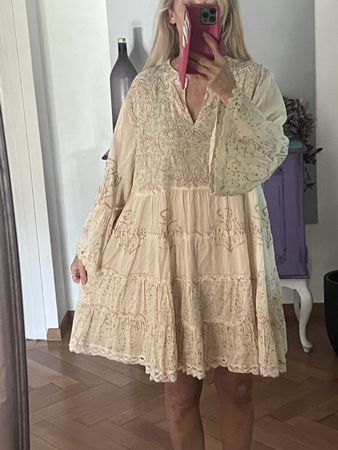 Sommerkleid Cotton b OPC, Grösse L/XL, beige, Baumwolle, neu