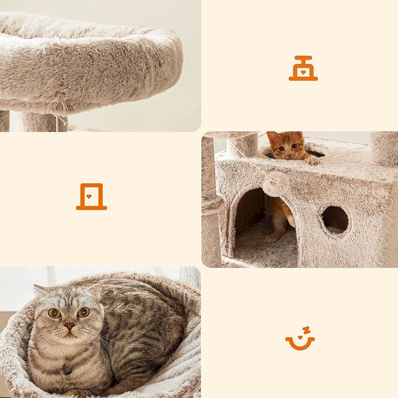 Katzenbaum - Kratzbaum: FEANDREA Katzenbaum 135cm hellbraun – Neu und originalverpackt aus Bottighofen von zaap 6