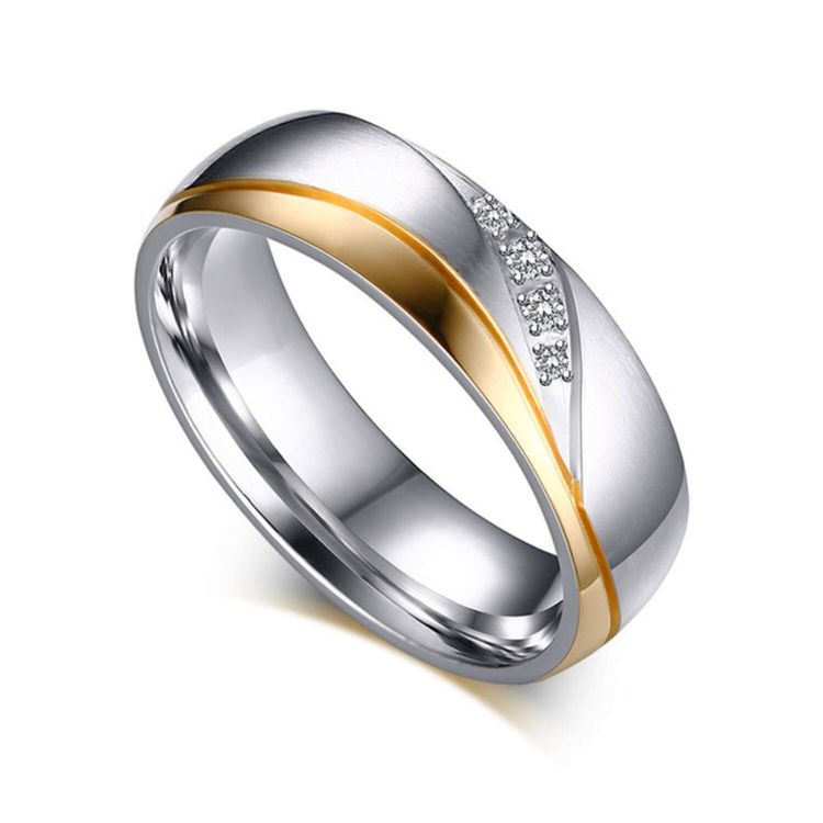 Drehring Edelstahl Damen – Fidget Ring Silber/Gold, Drehbar, Anti-Stress