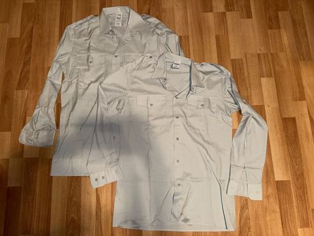 Militär Schild Herren Hemden, Langarm, Gr. 39/62 2x