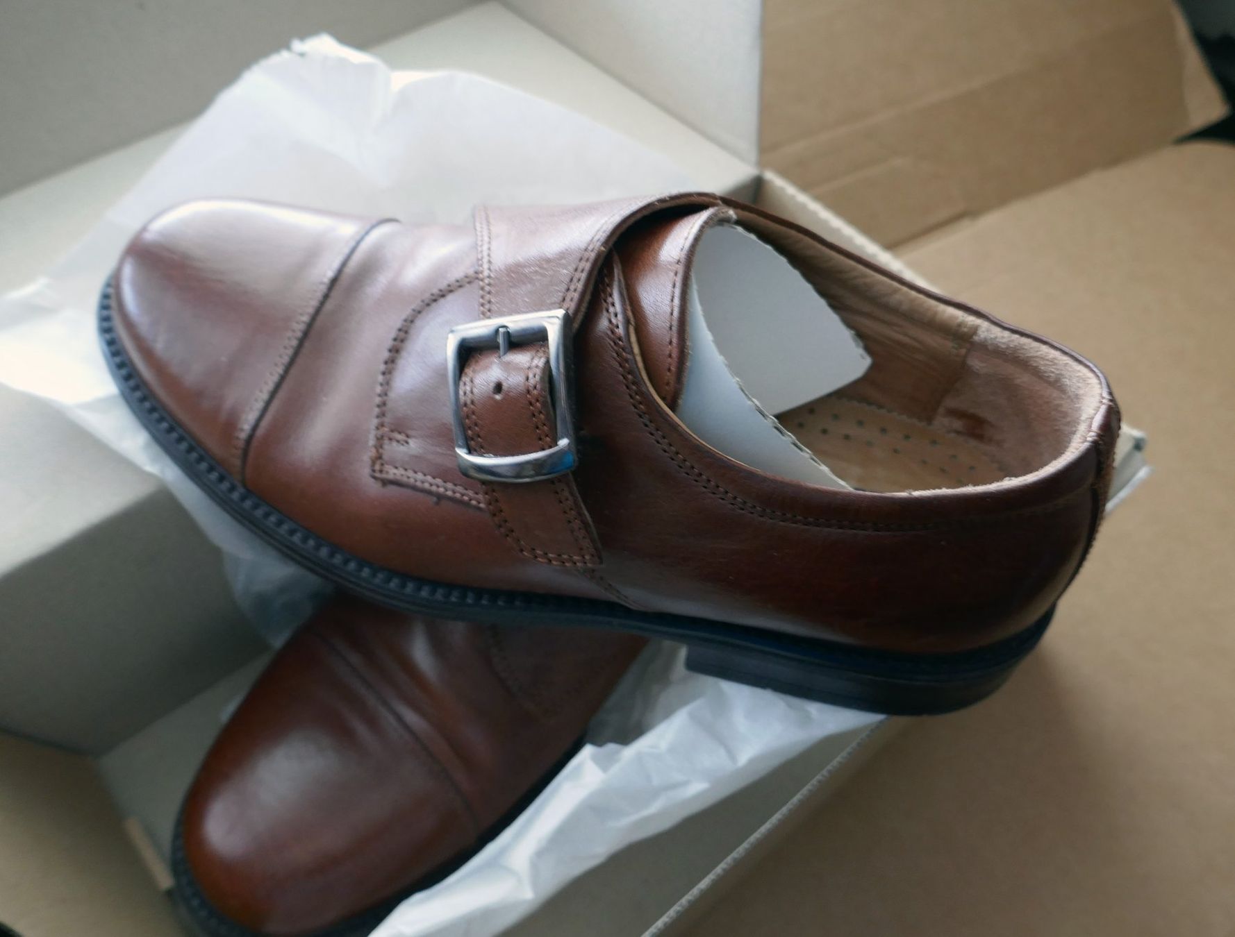 Scarpe da uomo: Herren Lederschuhe mit Schnalle – Usato da Ehrendingen venduto da Wolfmanjack